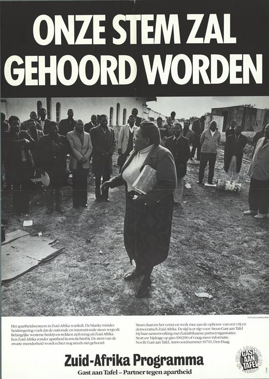 Oxfam-Novib-Zuid-Afrika-Onze-stem-poster-1982-1989