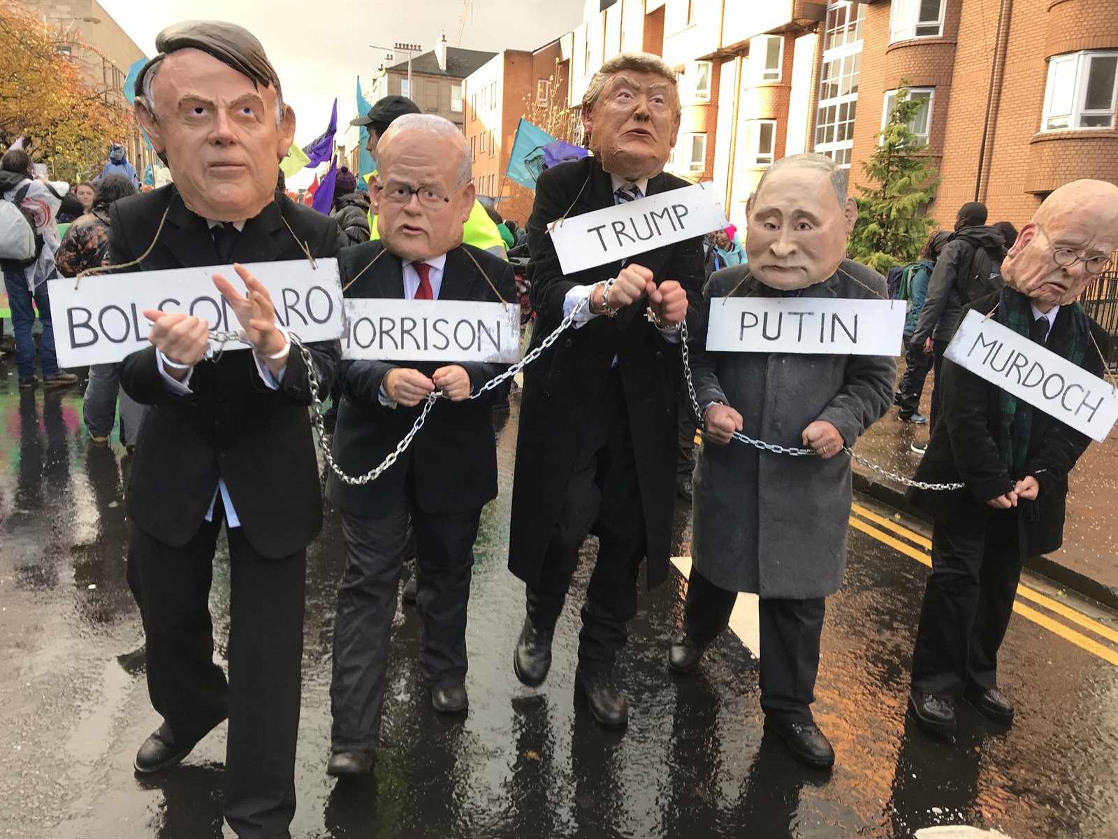 Wereldleiders, waaronder Putin,  zijn gearresteerd voor hun criminele klimaatbeleid tijdens de Cop26 in Glasgow.