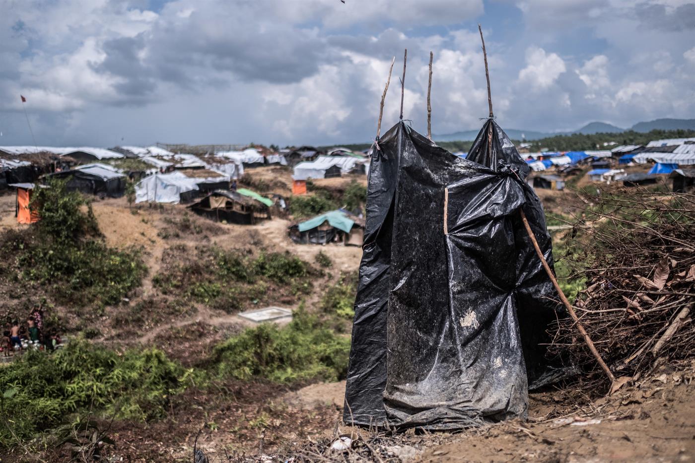 2017 Bangladesh Myanmar Rohingya slechte wc Tommy Trenchard Oxfam GB