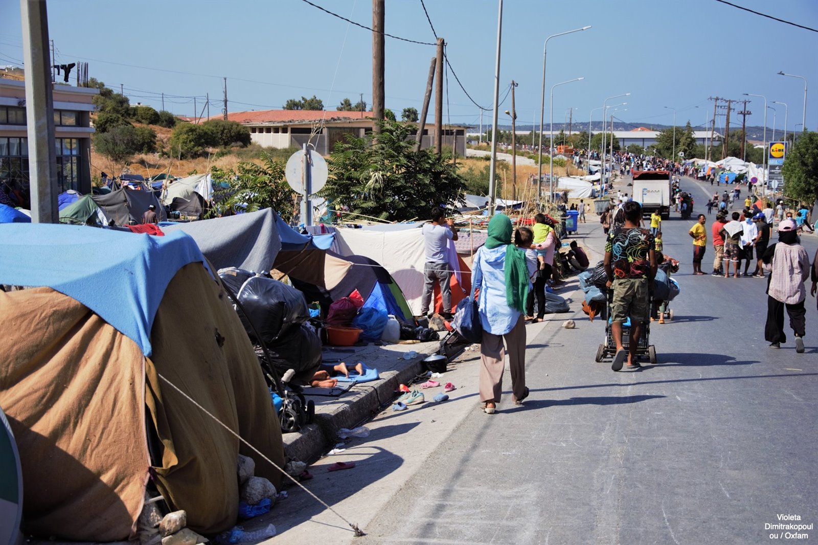 griekenland, Lesbos na ramp Moria