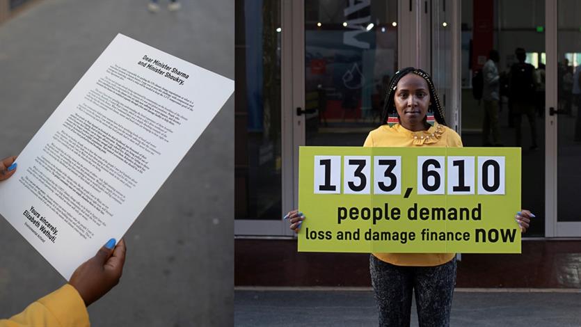 Ruim 130 duizend mensen ondertekenden Elizabeth Wathuti's oproep aan wereldleiders tot een klimaatschadefonds. Met succes!