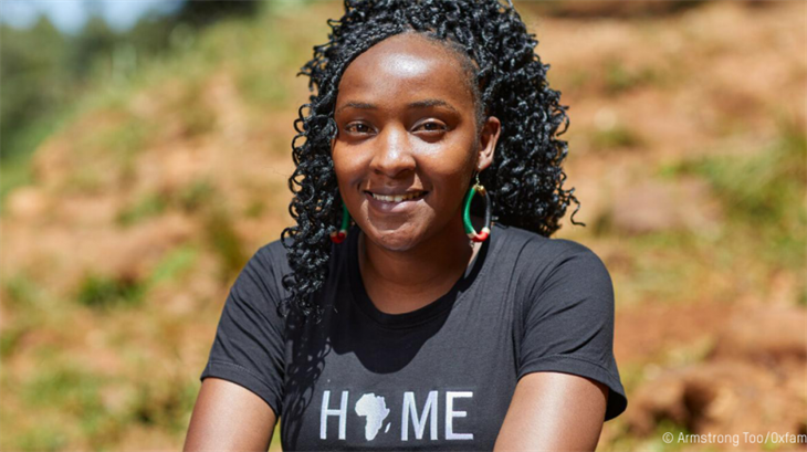 De Keniaanse klimaatactivist Elizabeth Wathuti