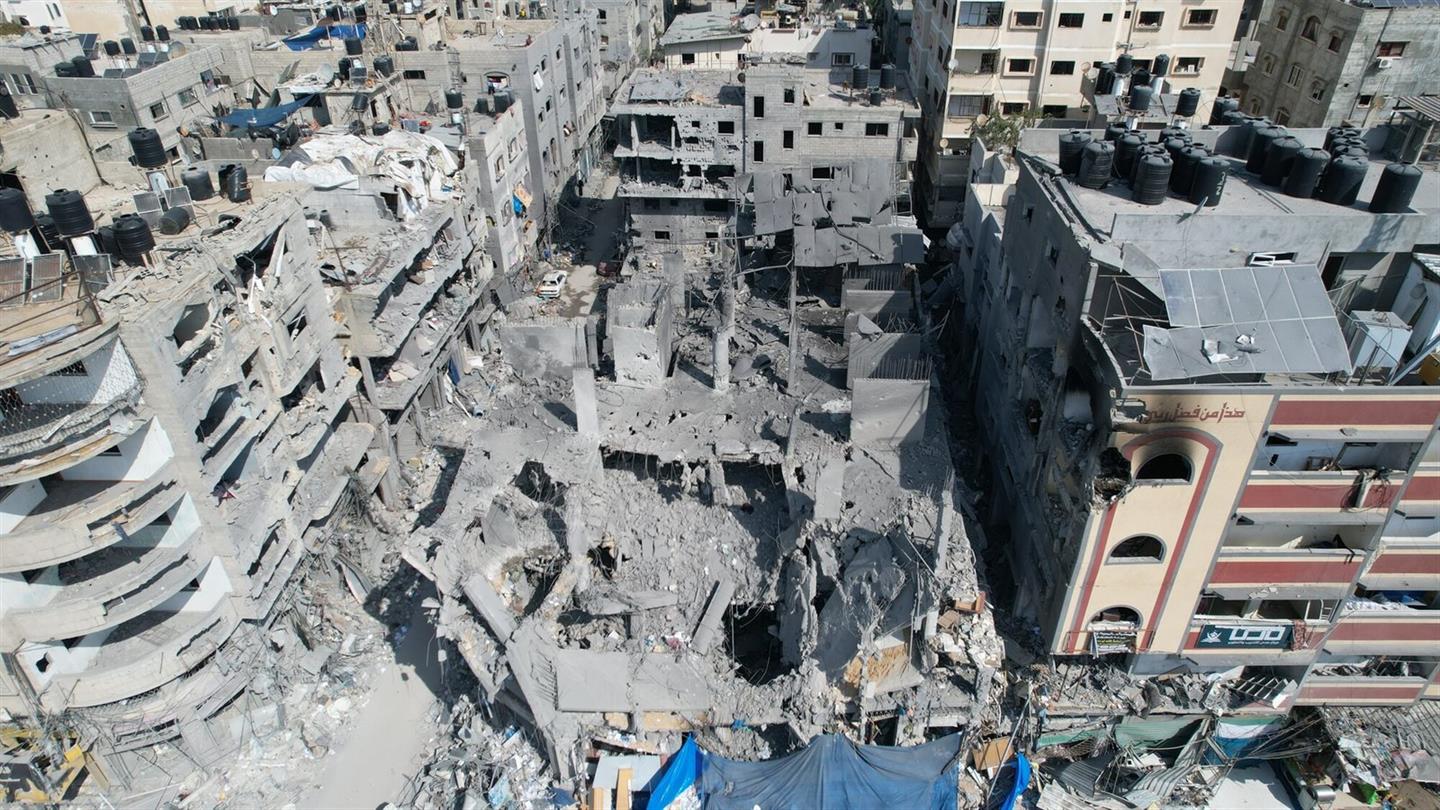 Schade na bombardementen in Gaza 