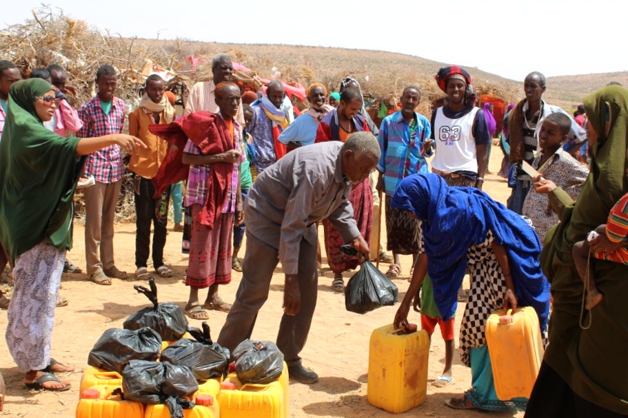 Hamda Mohamed is overseeing the distribution of hygiene kits and jerry cans in Taygaro, a camp for internally displaced people in the Sool regio.jpg