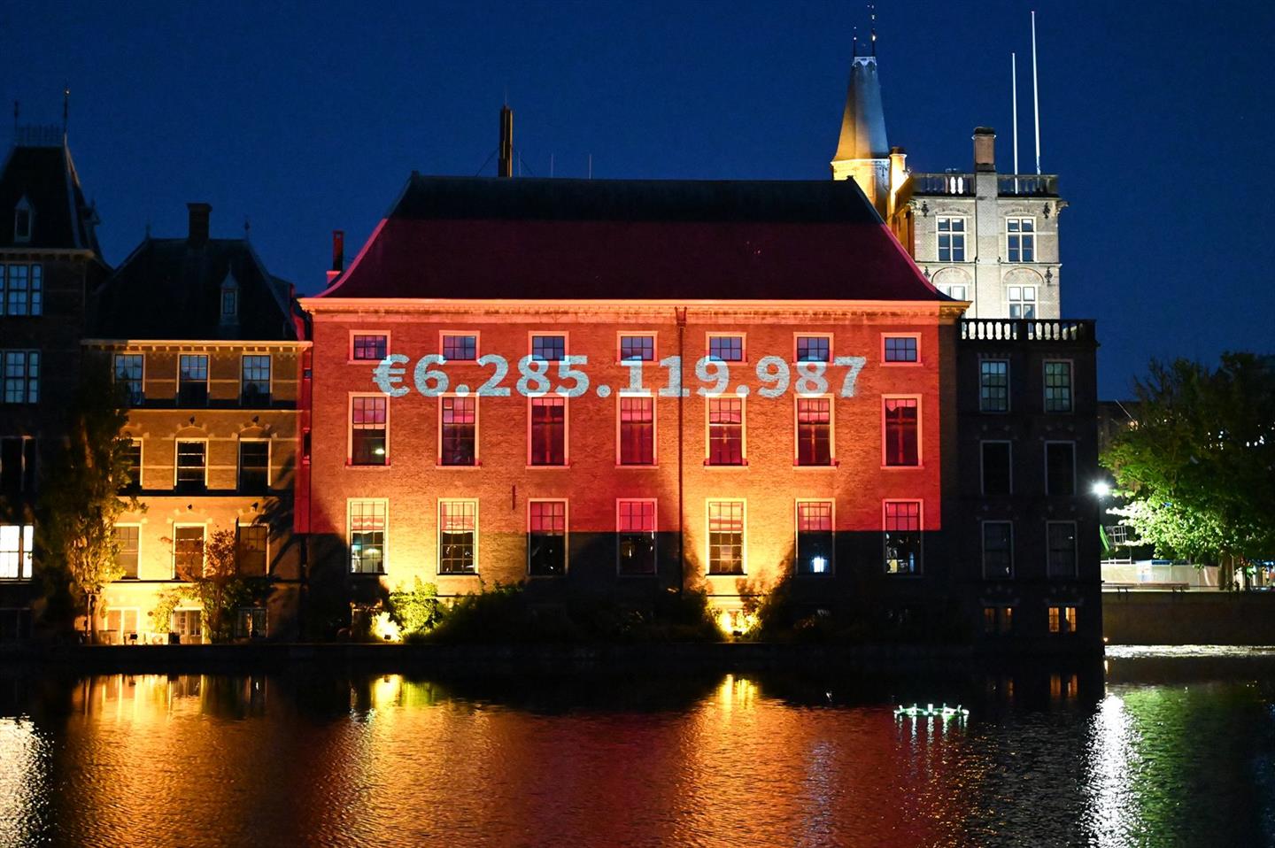 Lichtprojectie op het Binnenhof