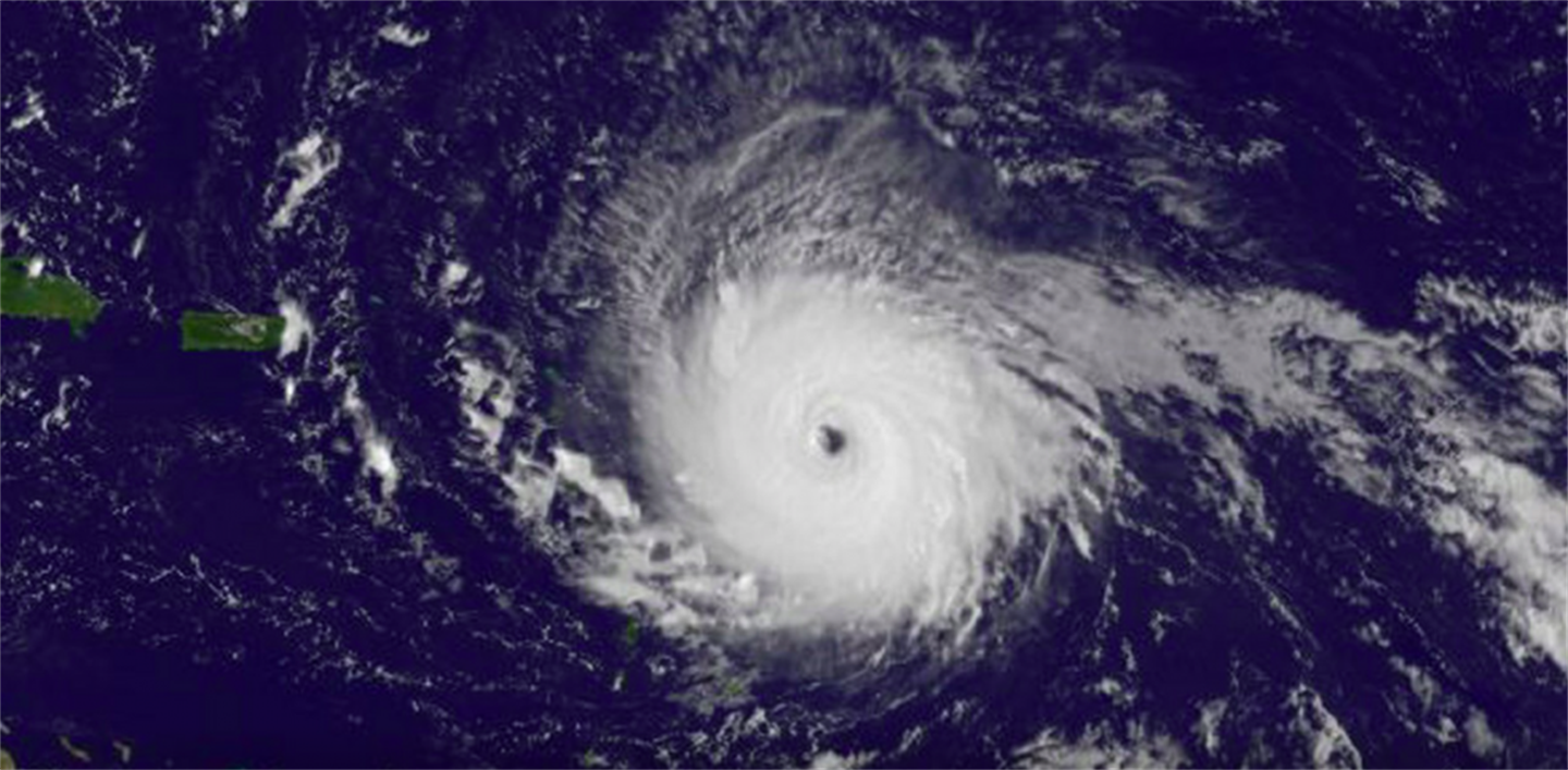 Orkaan Irma vernietigt alles in haar pad. 