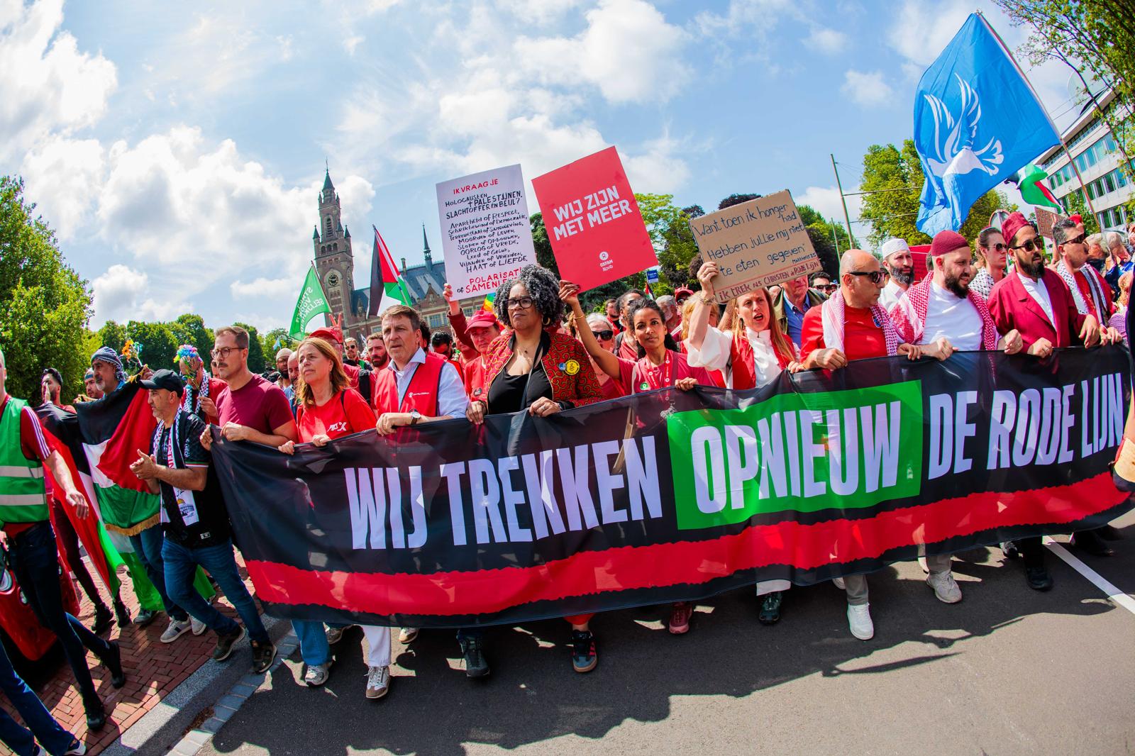 150.000 mensen vandaag in het rood voor Gaza